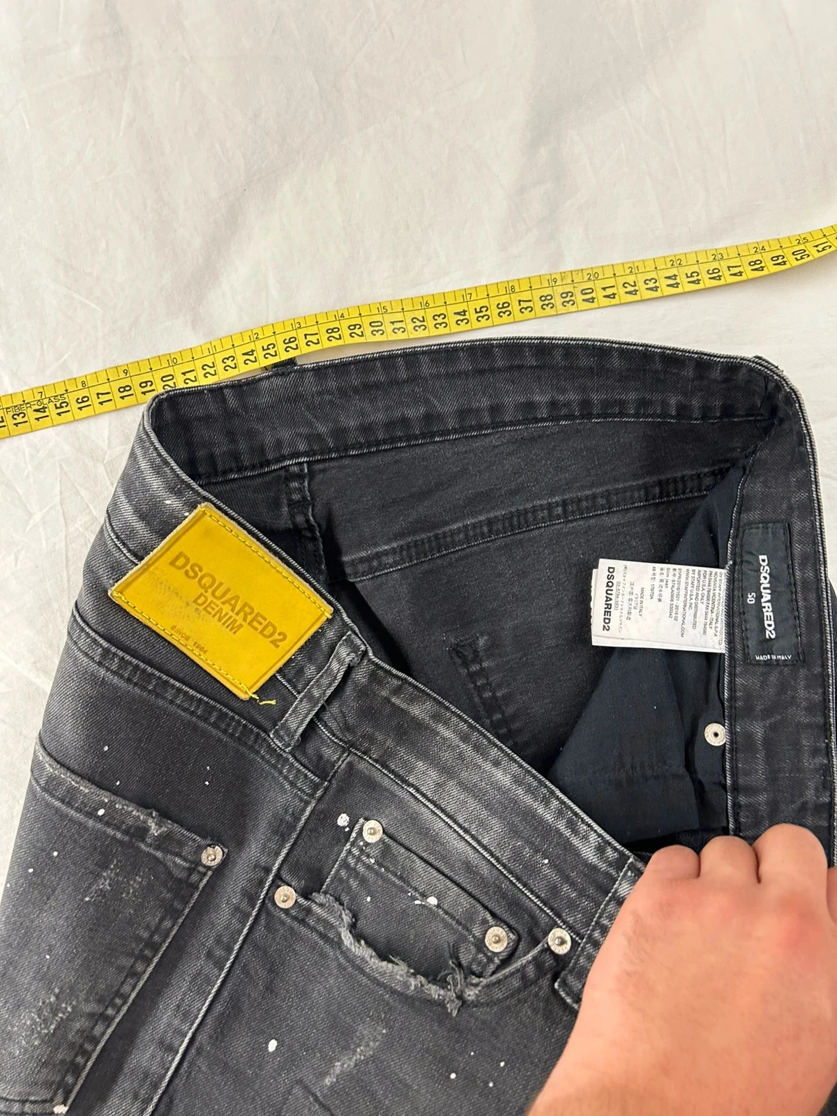 Jean rasgado preto dsquared2 tamanho 50 – photo 12